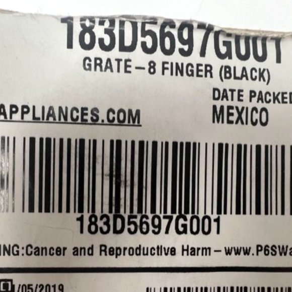 stove grates NEW -8 finger stove grates- black, see pics - Picture 2 of 3